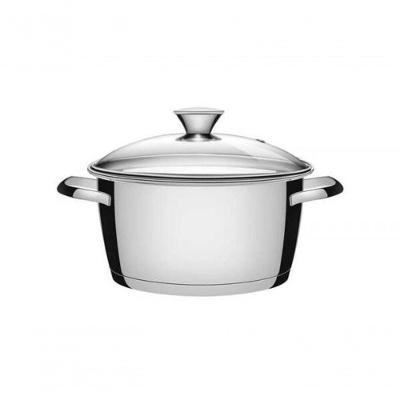 Caçarola Allegra 24cm Funda Tramontina Com Tampa De Vidro Aço Inox