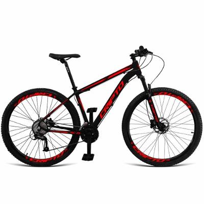 Bicicleta Aro 29 Cripto 24 Marchas Freios Disco E Suspensão - Preto-vermelho - 21