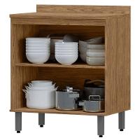 Modulo De Cozinha Balcão De Pia 80cm 2 Portas Freijó - 5