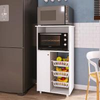 Balcão Cozinha Fruteira Genialflex Josy Para 2 Fornos Branco - 1