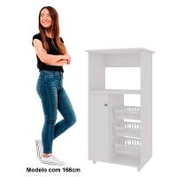 Balcão Cozinha Fruteira Genialflex Josy Para 2 Fornos Branco - 5