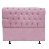 Cabeceira Estofada Cama Box Queen 160cm París Suede Rosa Bebe- Mabe Magazine - 2
