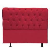 Cabeceira Estofada Cama Box Queen 160cm París Suede Vermelho- Mabe Magazine - 2