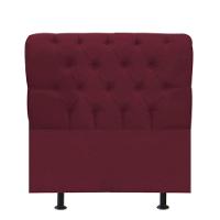 Cabeceira Estofada Cama Box Solteiro 90cm París Suede Bordo- Mabe Magazine - 1