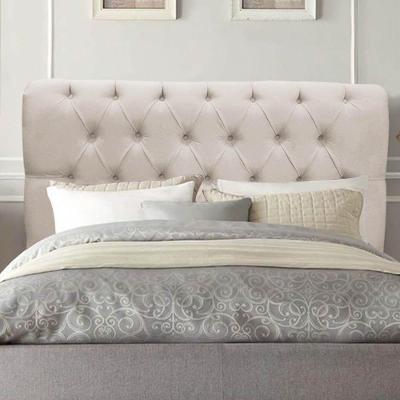 Cabeceira Estofada Cama Box Casal 140cm París Corino Bege- Mabe Magazine