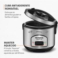 Panela Elétrica De Arroz Mondial PE-43-6X Preto Inox 110V - 6