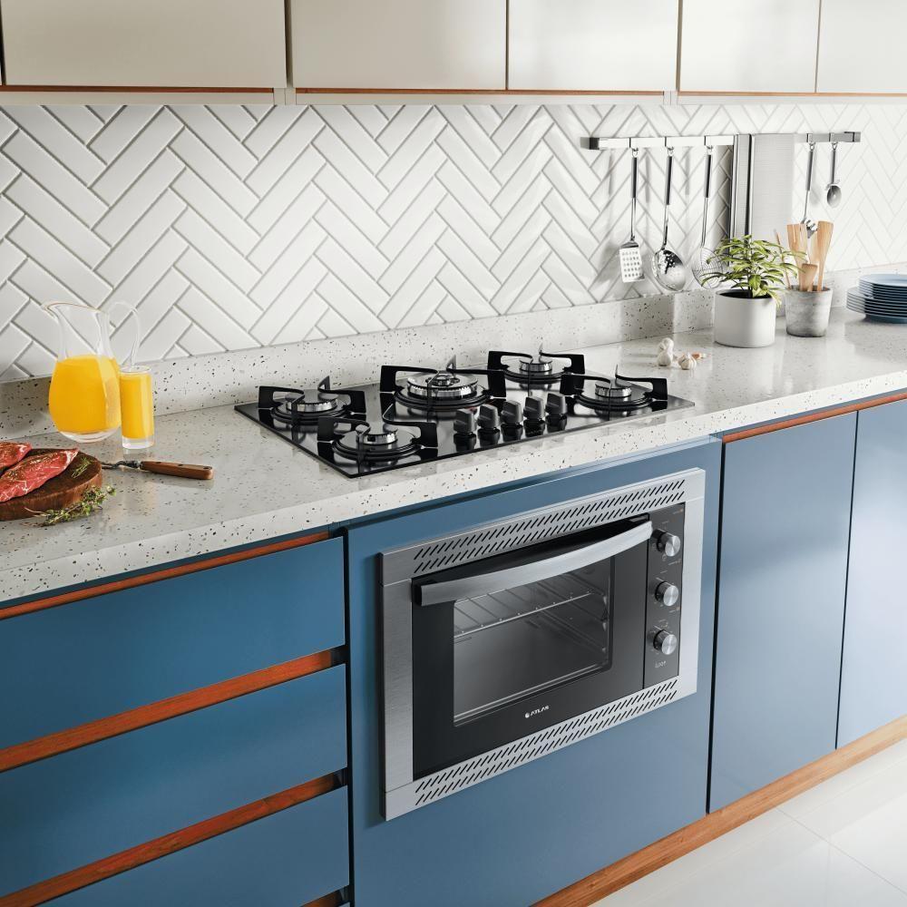 Cooktop 5 Bocas Preto Com Mesa De Vidro Atlas U Top Bivolt - 8