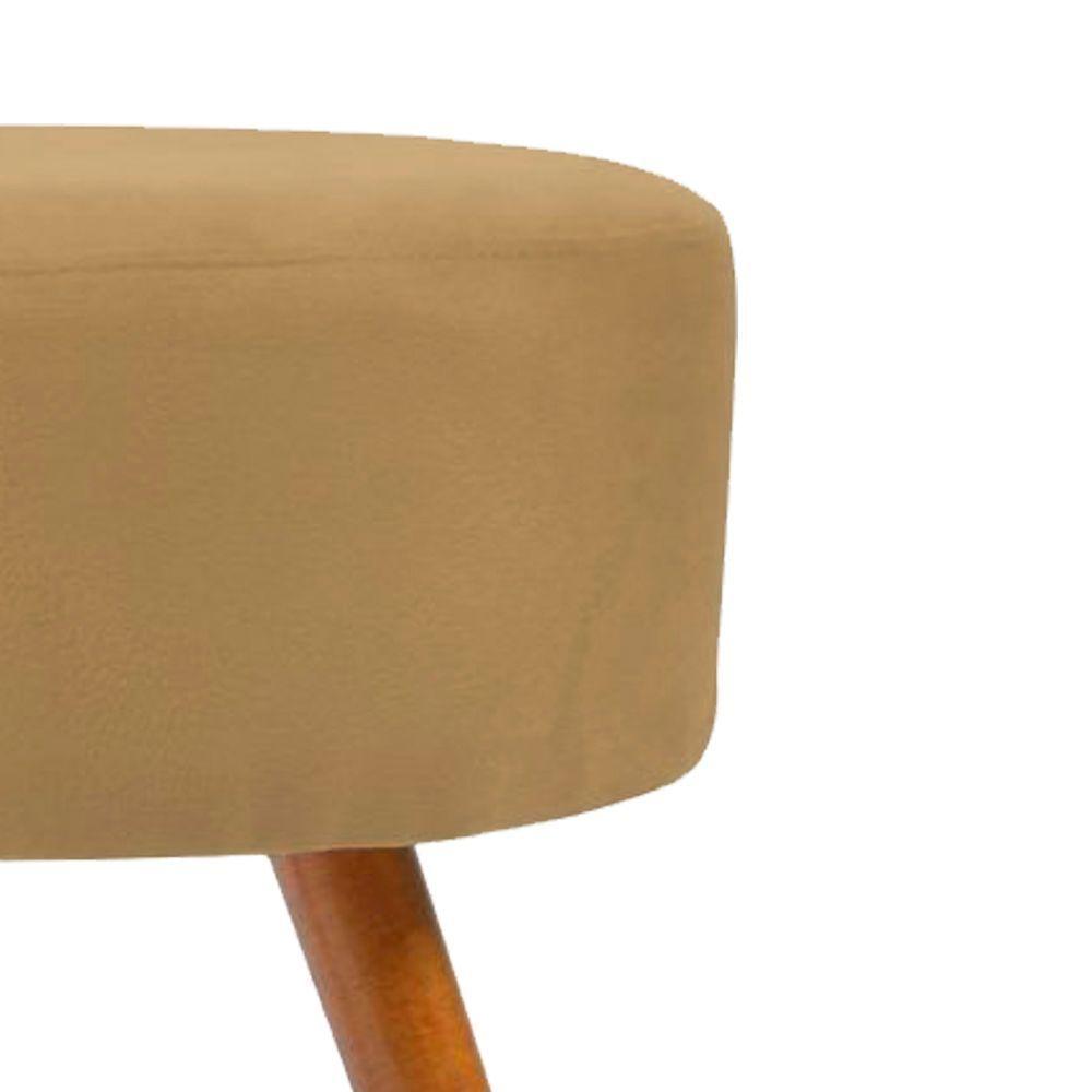 Jogo 02 Poltronas + Puff Redondo capuccino - 2