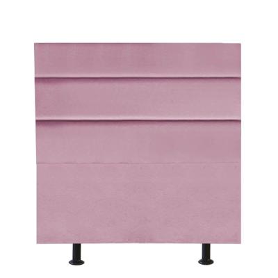 Cabeceira Estofada Cama Box Solteiro 90cm Argentina Suede Rosa Bebe- Mabe Magazine