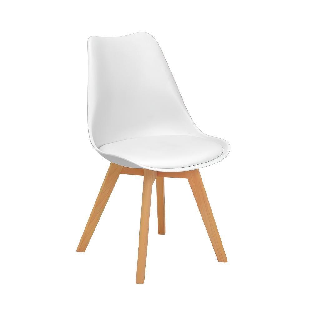 Conjunto Mesa De Jantar Redonda Talia Branca 120cm Com 4 Cadeiras Eiffel Leda - Branco - 4
