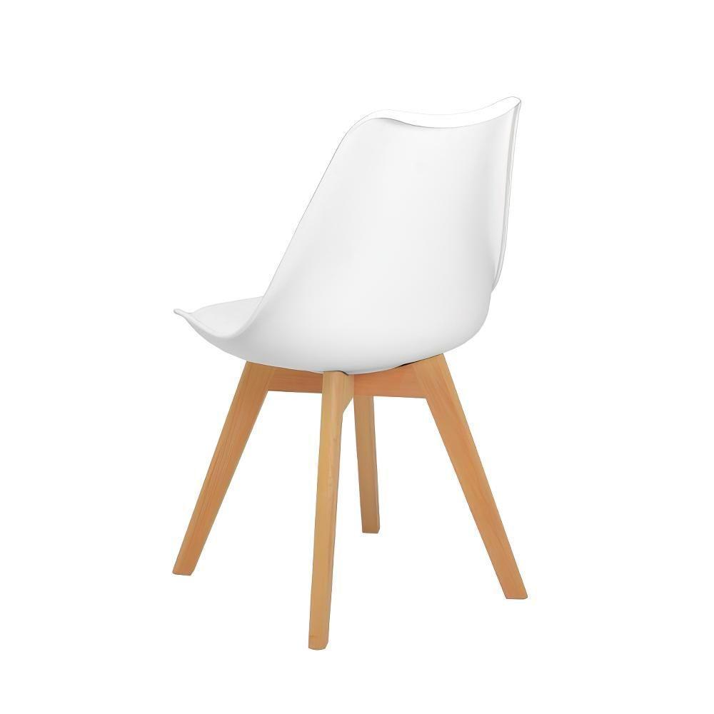 Conjunto Mesa De Jantar Redonda Talia Branca 120cm Com 4 Cadeiras Eiffel Leda - Branco - 5