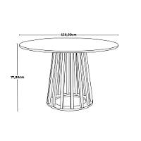 Conjunto Mesa De Jantar Redonda Talia Branca 120cm Com 4 Cadeiras Eiffel Leda - Branco - 3