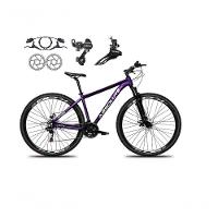 Bicicleta Aro 29 Absolute Nero 5 21v Alumínio Câmbios Shimano Freio Disco Hidráulico Garfo Suspensão - Roxo Tam.15 - 1
