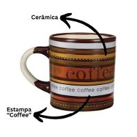 Conjunto 3 Mini Canecas Cerâmica Decorada Caboclo Para Café 110ml - Tuut - 5