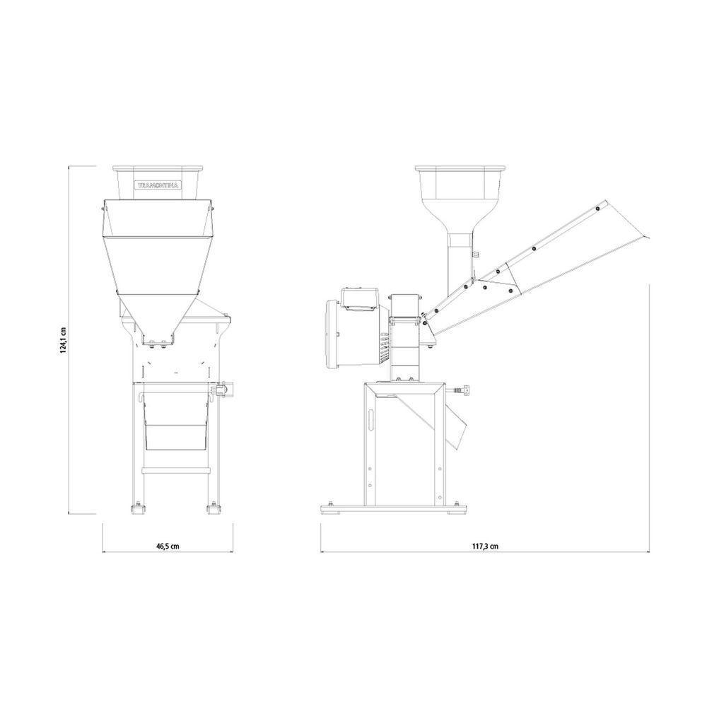 Triturador Elétrico Tramontina Te30t Com Suporte Quadrado Motor 2 Hp Bivolt E Saída Lateral Tramontina - 7