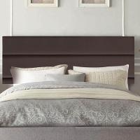 Painel Cabeceira Estofada Argentina 195cm Cama Box King Suede Marrom- Mabe Magazine - 1