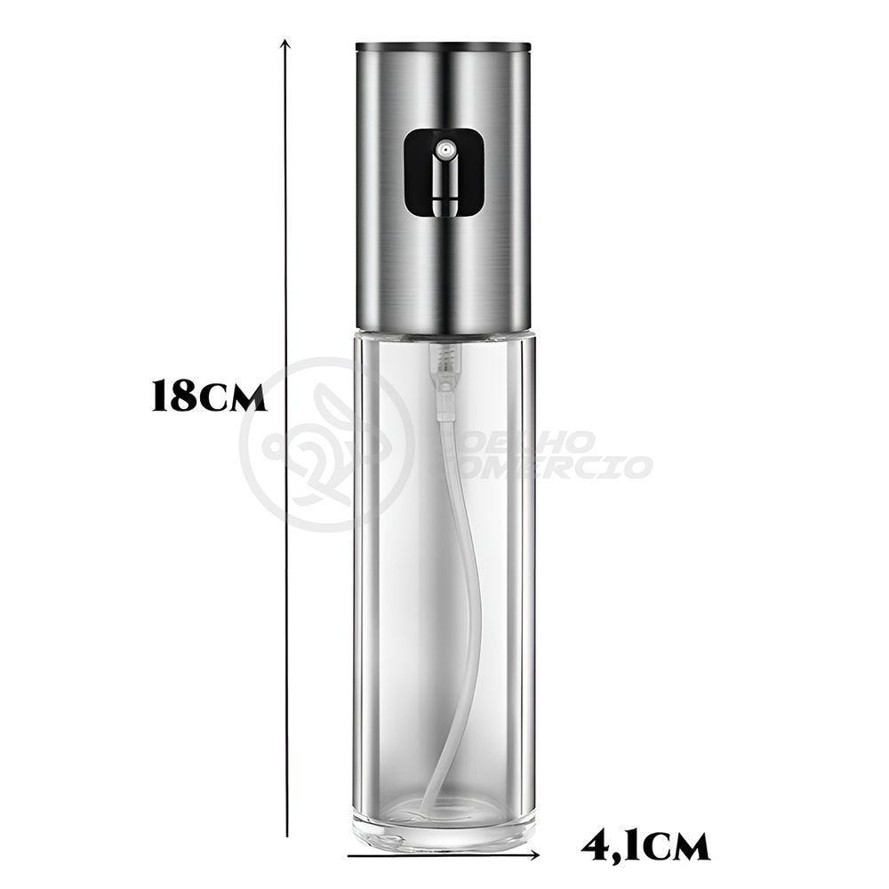 Kit 2 Spray Pulverizador De óleo Azeite E Vinagre Borrifador Culinário De Aço Inoxidável 100ml - 2