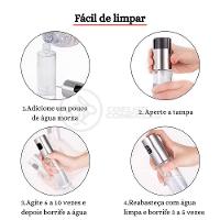 Kit 2 Spray Pulverizador De óleo Azeite E Vinagre Borrifador Culinário De Aço Inoxidável 100ml - 3