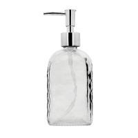 Saboneteira Porta Sabonete Líquido Vidro Clear Diamante 500ml - Tuut - 1