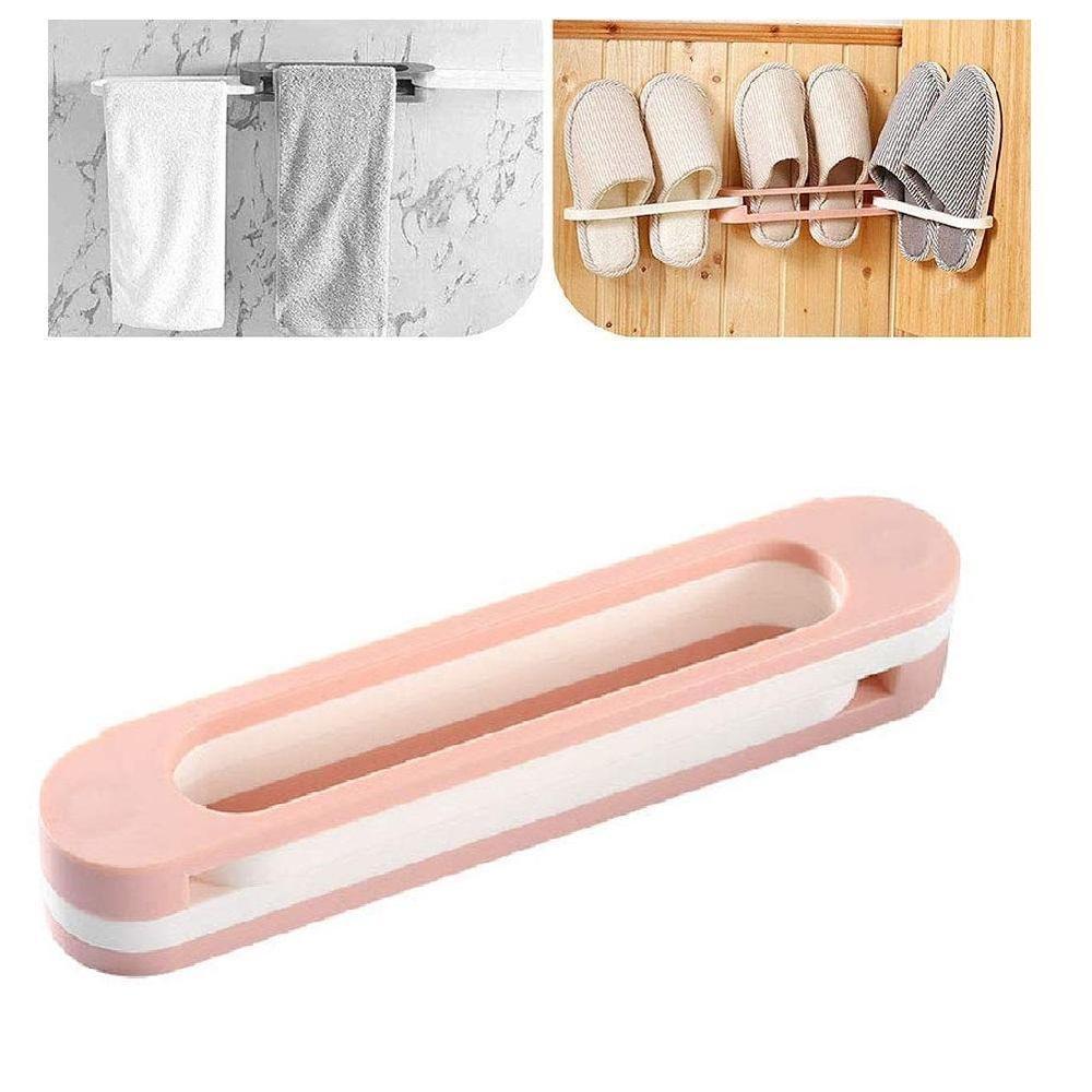 Organizador De Sapatos Parede Suporte Para 3 Pares 6 Chinelos Pantufa Armario Guarda Roupa Rosa - 1