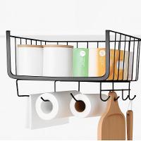 Cesto Organizador Suspenso Prateleira Porta Armario Suporte Bancada Rolo Papel Toalha Gaveta Mesa Cozinha Lavanderia 6 G - 9