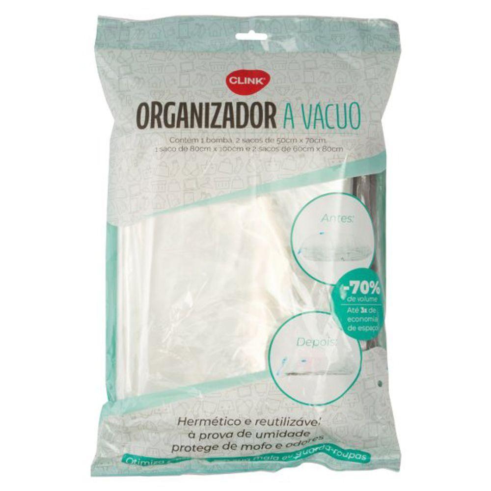 Kit 6 Pcs Saco A Vacuo Bomba Plastico Pet E Pe 60 Cm X 80 Cm - 6