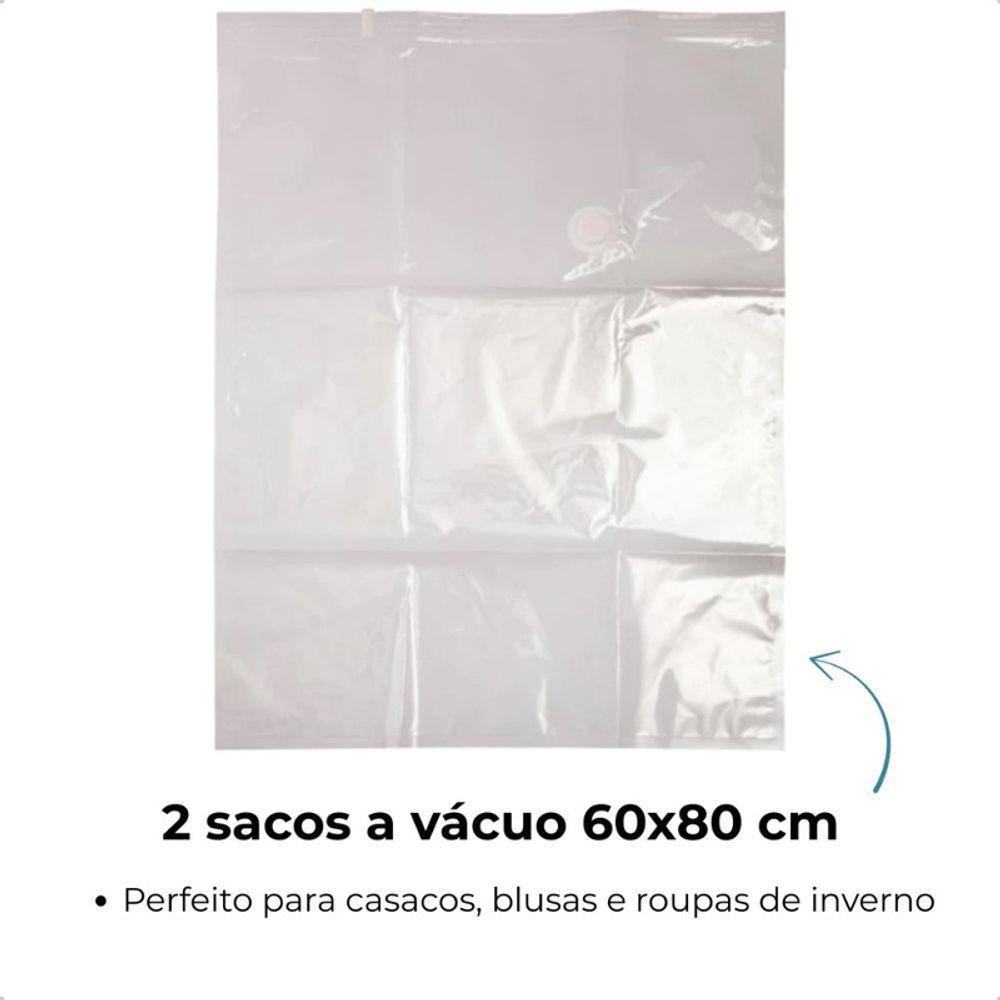 Kit 6 Pcs Saco A Vacuo Bomba Plastico Pet E Pe 60 Cm X 80 Cm - 10