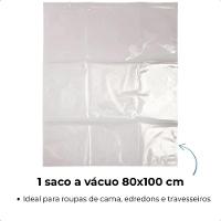 Kit 6 Pcs Saco A Vacuo Bomba Plastico Pet E Pe 60 Cm X 80 Cm - 8