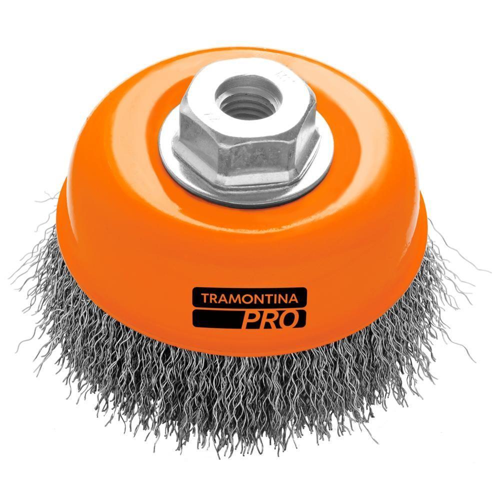 Escova Tipo Copo Arame Ondulado 4´´ - 2