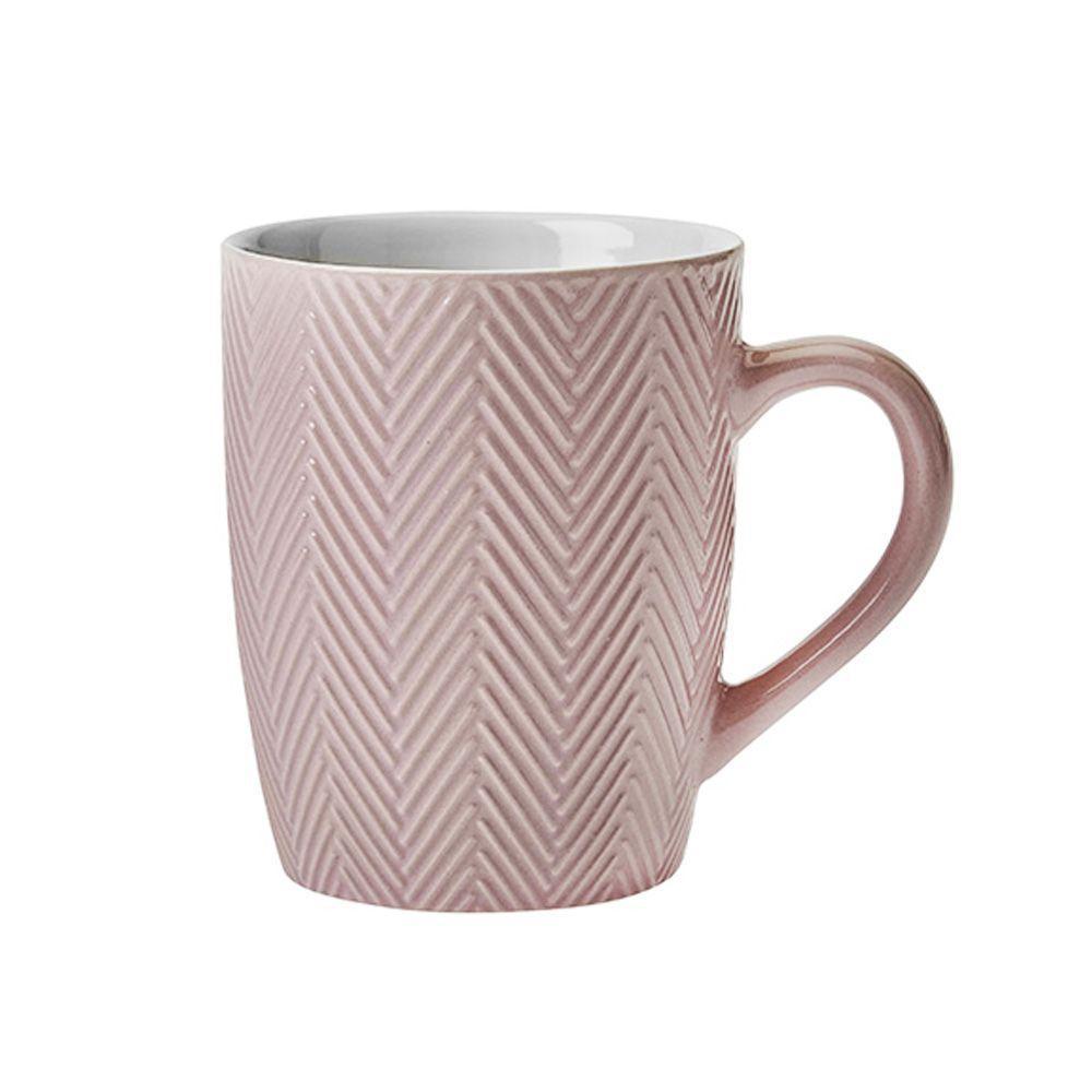 Caneca Café Chá Textura Frozen 360ml Rosa - 1