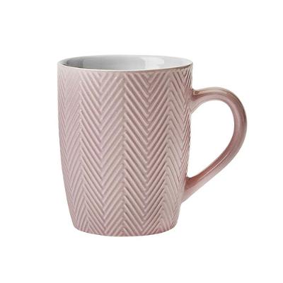 Caneca Café Chá Textura Frozen 360ml Rosa