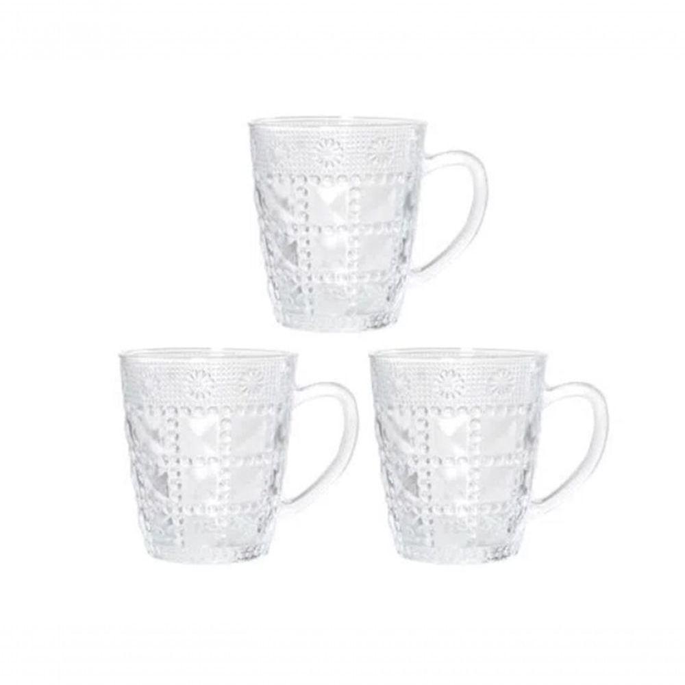 Canecas De Vidro Café Chá 3 Peças 190ml - 1