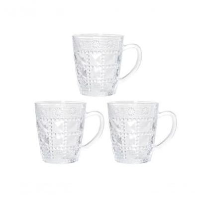 Canecas De Vidro Café Chá 3 Peças 190ml