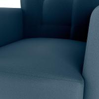 Poltrona Decorativa Pes Palito Cancun Veludo E433 Milani Store Azul - 7