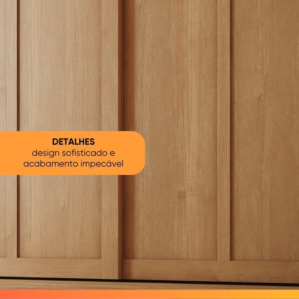 Guarda Roupas Casal 2 Portas De Correr 6 Gavetas Firenze Madeirado - 9