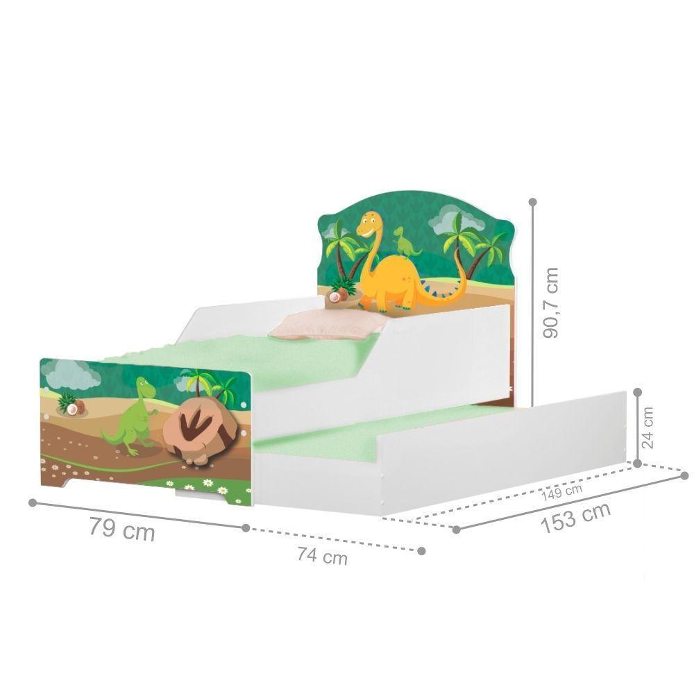 Mini Cama Infantil Com Auxiliar Pop Dino Nas Pedras - 4