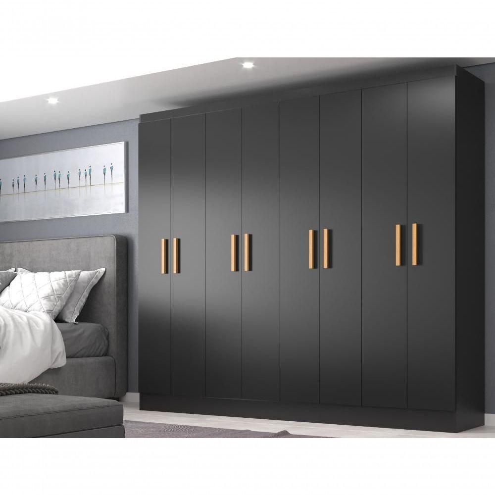 Guarda Roupas Paris 8 Portas Casal - Black Black - 1