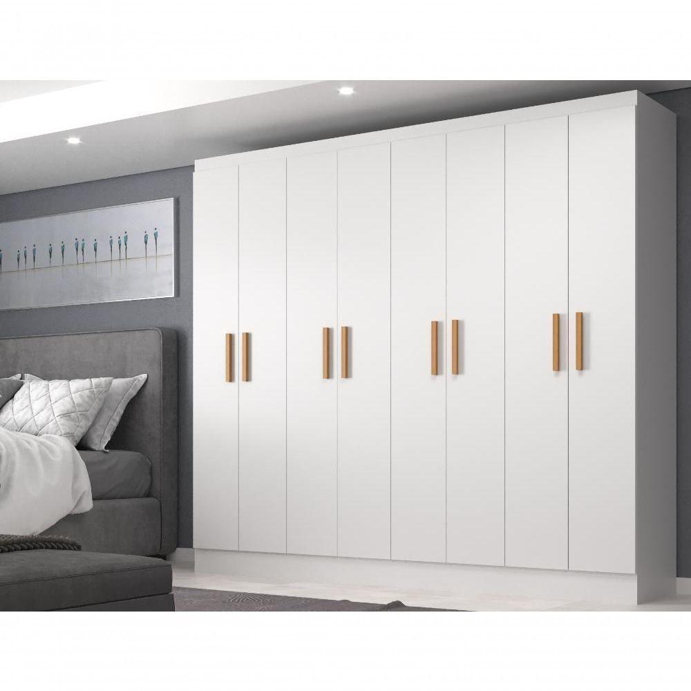 Guarda Roupas Paris 8 Portas Casal - Branco Branco - 1