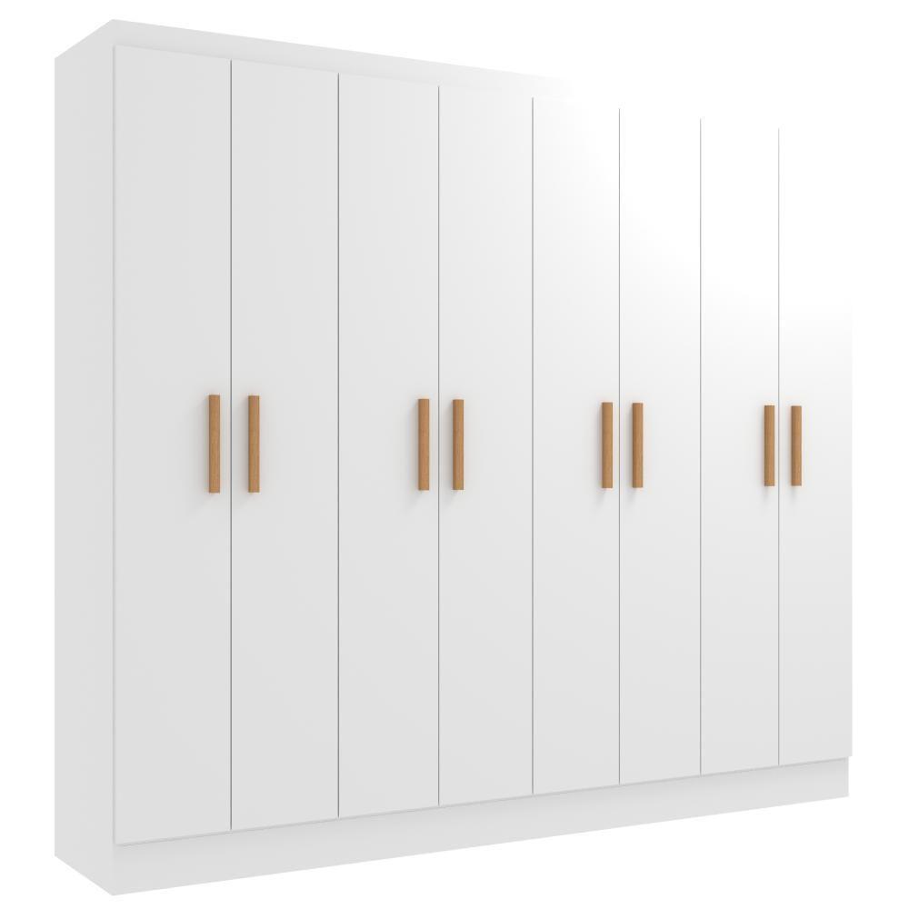 Guarda Roupas Paris 8 Portas Casal - Branco Branco - 2