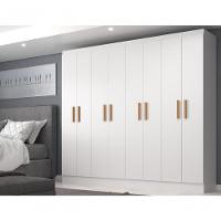 Guarda Roupas Paris 8 Portas Casal - Branco Branco - 1