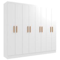 Guarda Roupas Paris 8 Portas Casal - Branco Branco - 2