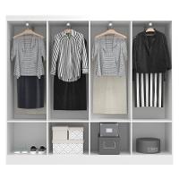 Guarda Roupas Paris 8 Portas Casal - Branco Branco - 3