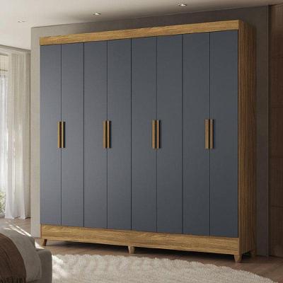 Guarda Roupa Casal Ambiente Marajó 8 Portas Freijó Cinza - Moval