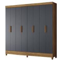 Guarda Roupa Casal Marajó E Cômoda Ms913 Freijó Cinza - Moval - 2