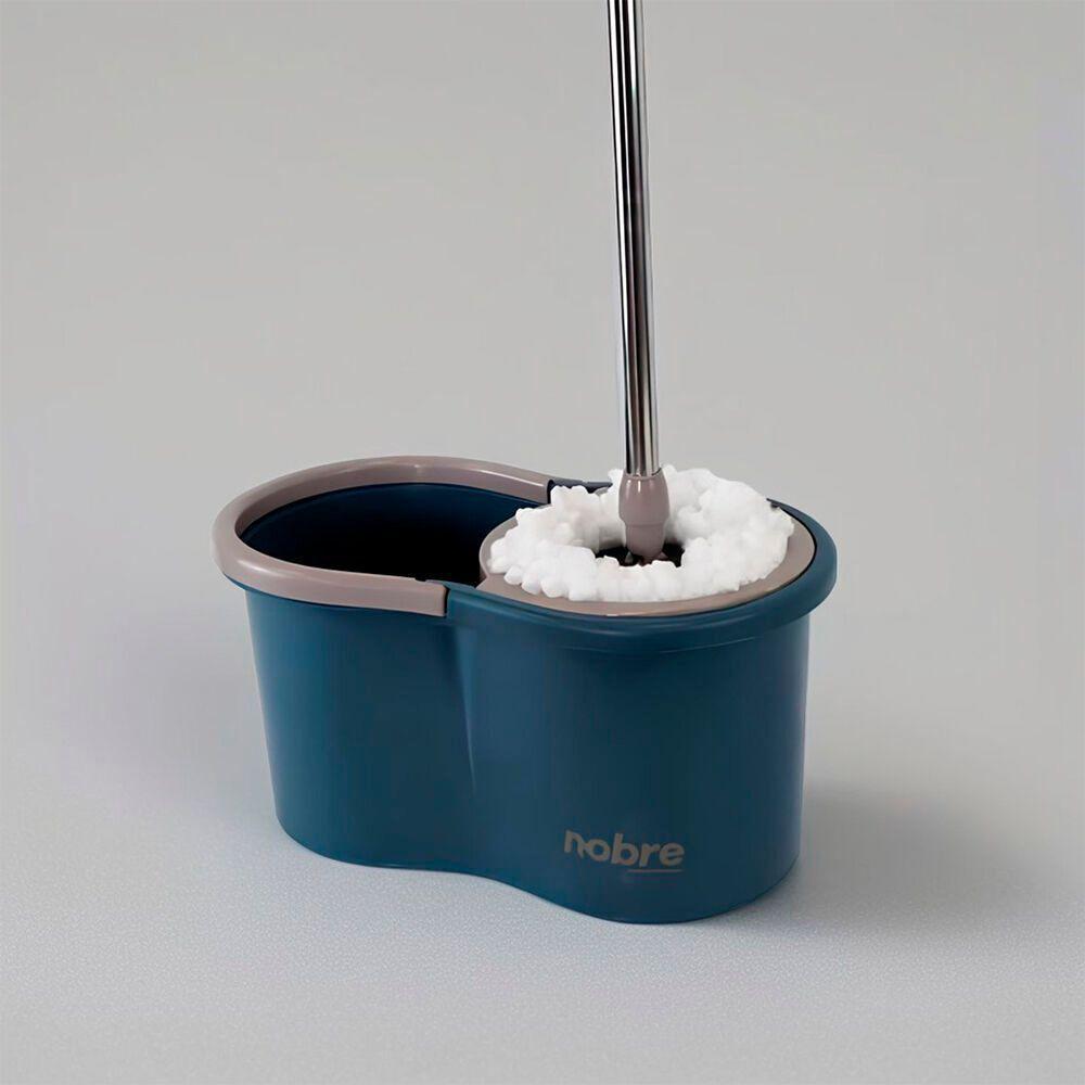 Kit Mop Rotatório Balde 13l Com Cesto Inox E 2 Refis - 6