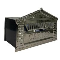 Caixa De Correios Tijolinho Frente E Tampa Traseira Inox Pequena 12x25x12cm Cromado - 1