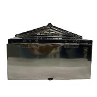 Caixa De Correios Tijolinho Frente E Tampa Traseira Inox Pequena 12x25x12cm Cromado