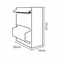 Caixa Correio Branca Embutir Cartas Suporte Cerca 20 X 27 X 12cm - Fp