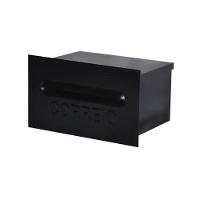 Caixa De Correio Para Cartas Liza Preta Embutir 15x21x12cm - 1