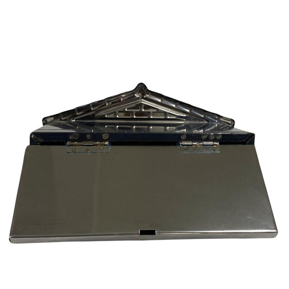 Caixa De Correios Tijolinho Frente E Tampa Traseira Inox 20x25x12cm Cromado - 3